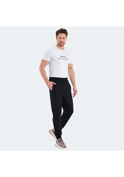 Slazenger NAVDEEP Erkek Cepli Dar Paça Siyah Eşofman Altı