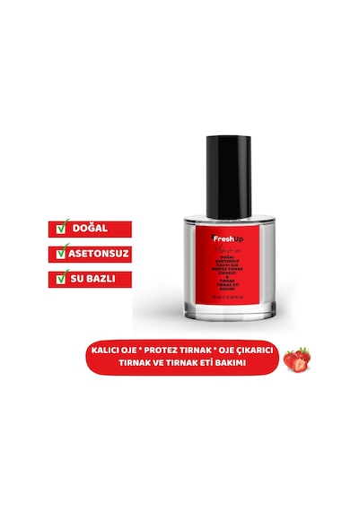 Freshup Çilek Özlü Kalıcı Oje ve Protez Tırnak Çıkarıcı 10 ML