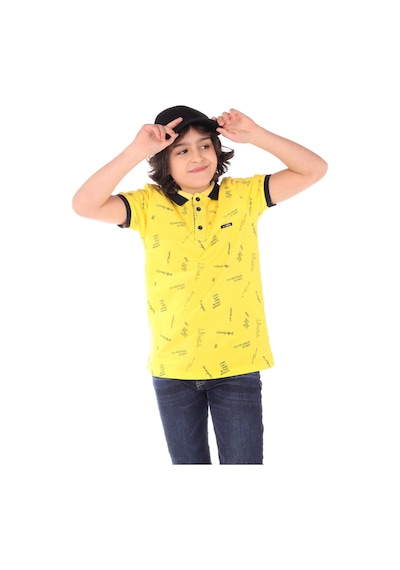 Toontoy Kids Toontoy Erkek Çocuk Komple Baskılı Tişört Sarı