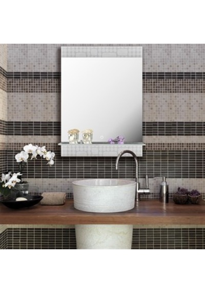 Vitale Doru Ledli Raflı Banyo Aynası Ak.l-145w3-s Krom
