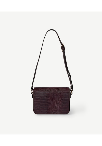 Yargıcı Kroko Baskılı Deri Çapraz Çanta 26kkcn3056x 016 Bordo
