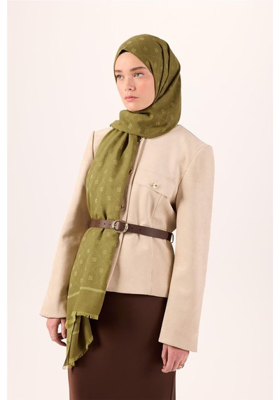 Silk Home Pamuk Polyester Liva Şal Olive Dokulu Nefes Alan Doğal Yapılı 90x200 Çok Renkli