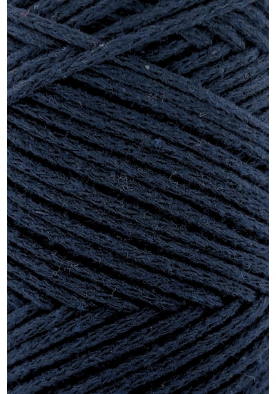 Sensy Premium Koton Pamuk Makrome İpi Lacivert 2mm Cotton Zincir Makrome Çanta İpi Supla İpi Koton İp
