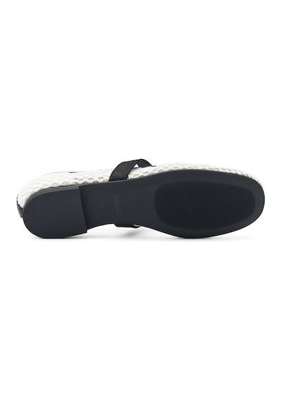 Avorio Babet Kadın 69x5 Frau Zanza Mesh Ballet Flats Avorio Beyaz - Siyah