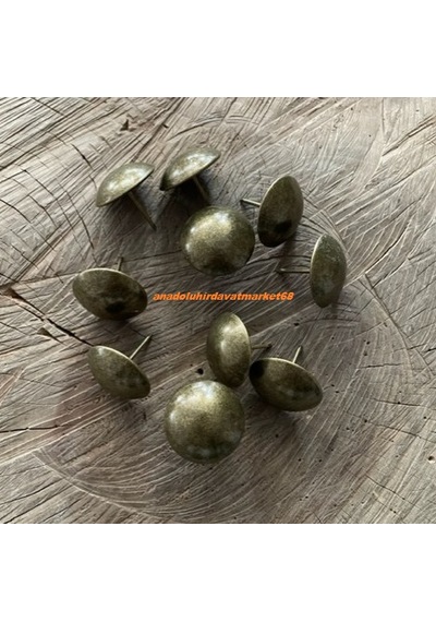 Dmr 3cm Antik Kabara Antik Sarı Renk Kabara Raptiye Koltuk Çivisi 30adet Çivi 3 Cm
