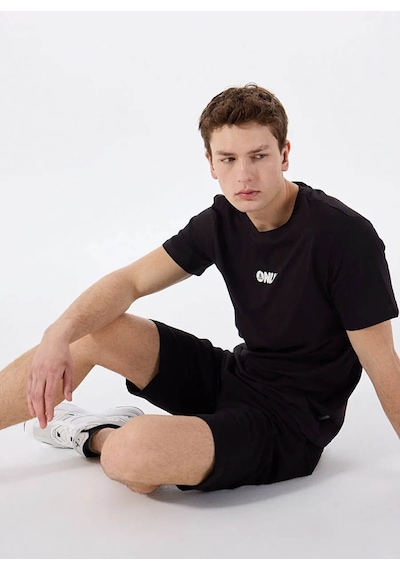 Only & Sons Onspalm Logo Reg Ss Tee Cs Siyah Erkek T-shirt 22034497 Siyah