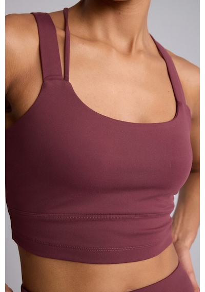 Defacto Orta Destekli Bisiklet Yaka Çift Askılı Crop Sporcu Bra H5317ax26aubr93 Bordo-br93