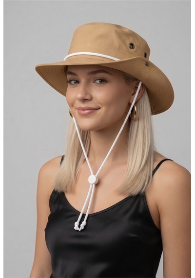Mollycrush Premium Trekking Outdoor Şapkası Camel Unisex Safari Balıkçı Model Camel
