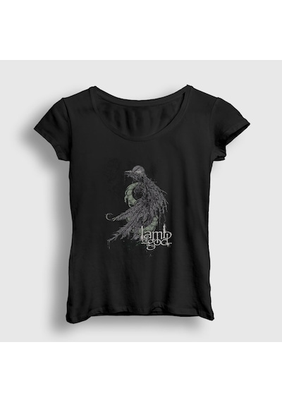 Presmono Kadın Ashes Lamb Of God T-shirt Siyah