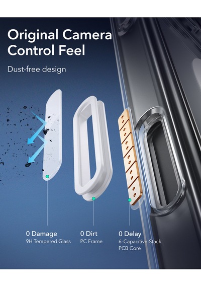 Esr Apple Uyumlu iPhone 16 Pro Halolock Magsafe Classic Hybrid Silikon Kılıf - Kamera Kontrol Buton Şeffaf