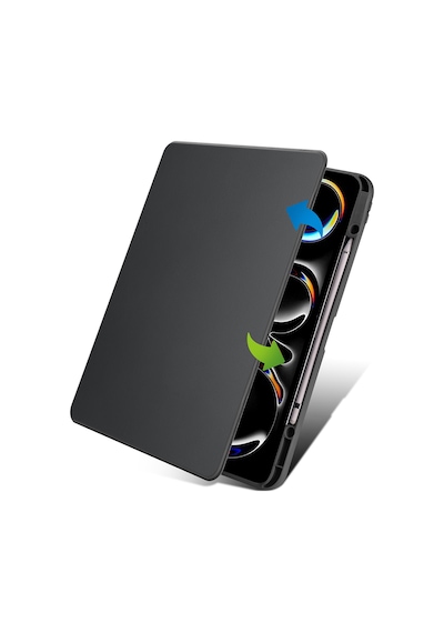 Apple Uyumlu iPad, Pro 11inç M4 2024 Kılıf Termik Kalem Bölmeli Dönebilen Standlı Kılıf A2836 A2837 A3006