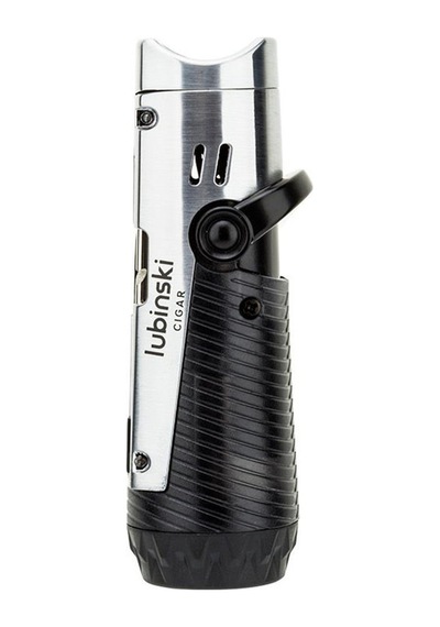 Lubinski Lion İğneli + Delicili Tek Torch Puro Çakmağı Silver