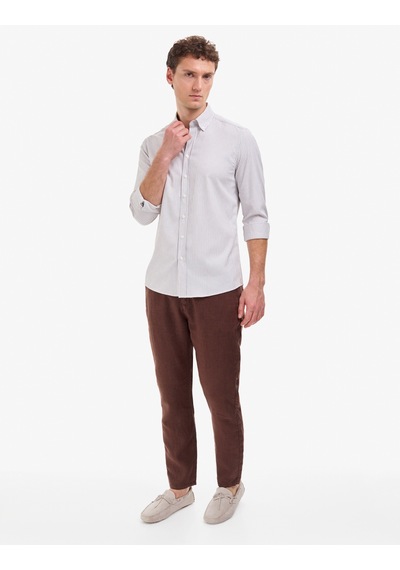 Pierre Cardin Erkek Koyu Kahverengi Gömlek Desenli 50320860-vr084