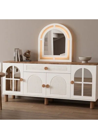 Naturel Mdf Konsol Ve Ayna Aytaşı