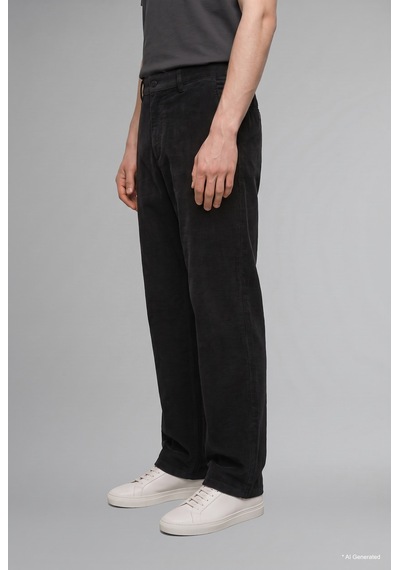 Defacto Baggy Fit Geniş Kalıp Normal Bel Geniş Paça Kadife Pantolon H3894ax26wnar104 Antrasit-ar104