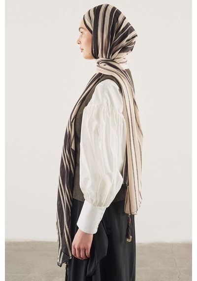 Defacto Fresh Scarfs X Defacto Summer Blocks Bej Viskon Püsküllü Şal I1745ax26smbg123 Bej-bg123