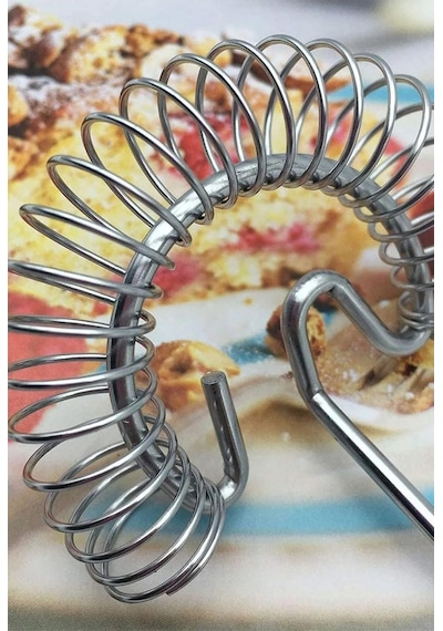 Lexroo Yaylı Yumurta Çırpıcı Metal Mikser Krem Ve Sos Karıştırıcı Pratik Mutfak Aparatı Paslanmaz Çelik