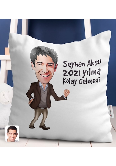 Kişiye Özel Erkek Isimli 2021 Yılına Kolay Gelmedi Karikatürlü Be N11.24537