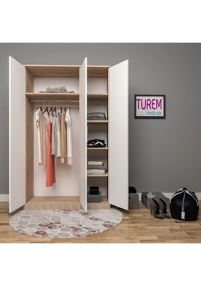 Kader Gardrop Çıtalı Kapak Mdf Beyaz Kader Gardrop Çıtalı Kapak Mdf Beyaz