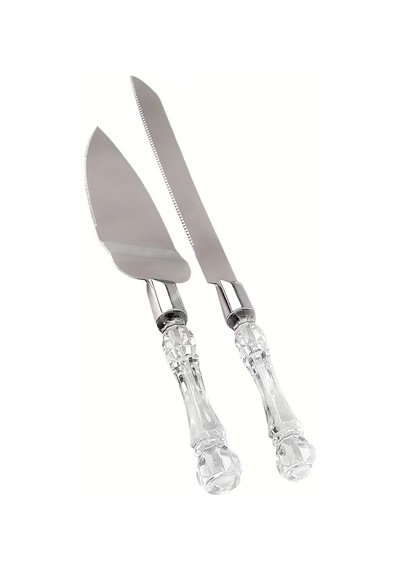 2 Parça Paslanmaz Şık Servis Seti Pasta Kek Vs Servis Seti Zarif Set Gri