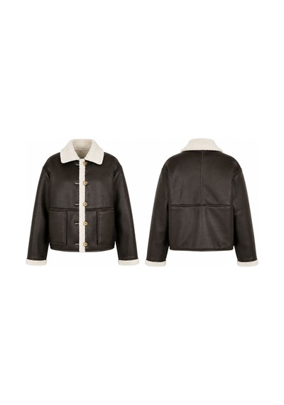 Verymoda Nubuk Yakası Kürklü Mont F1553 Haki Krem