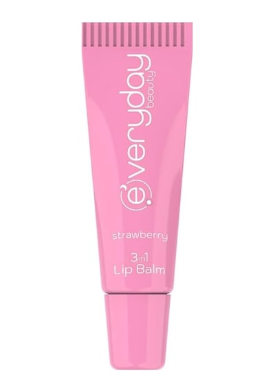 Beauty Çilek Aromalı 3'ü 1 Arada Dudak Bakım Kremi Lip Balm 10 Ml