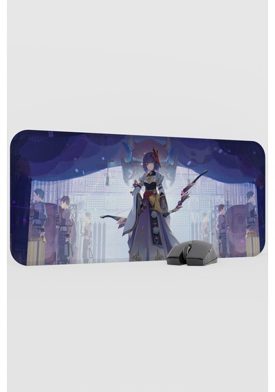 Kujou Sara Genshin Impact Anime Oyuncu V1 - 70x30 Xl Gaming Mouse Pad Fare Altlığı