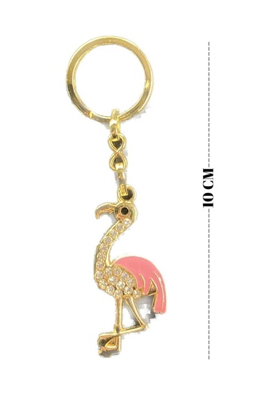 Pembeli Taşlı Flamingo Anahtarlık Hediyelik Anahtarlıkı Çanta Aksesuarı Allı Turna Anahtarlık