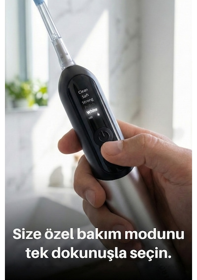 Şarjlı Sonik Diş Fırçası, Dijital Ekranlı Şarjlı Diş Fırçası Silver