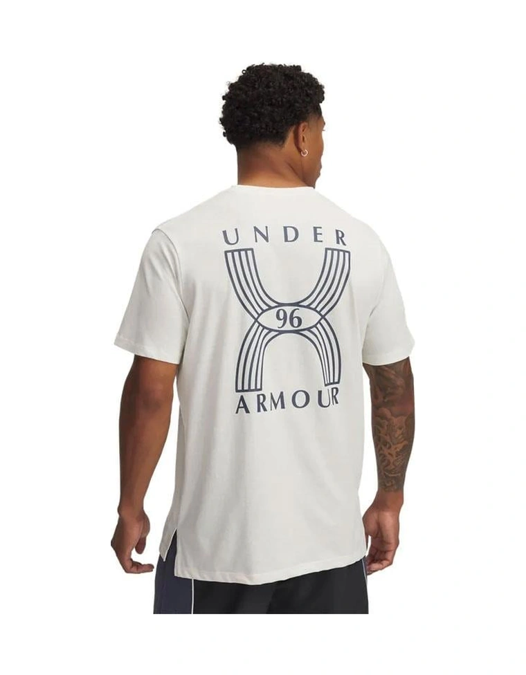 Under Armour Run 96 Shortsleeve Erkek T-shirt 1389823-114 Beyaz