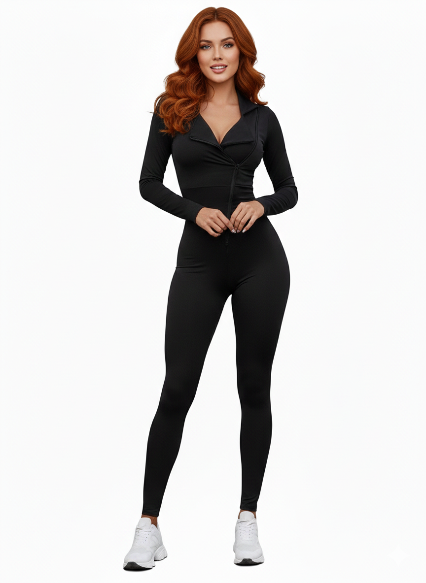 Lismina Shadow Fit Spor Tayt Tulum Siyah