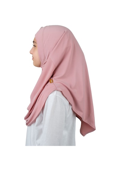 Pratik Hazır Geçmeli Boneli Çocuk Şal Pembe Pembe