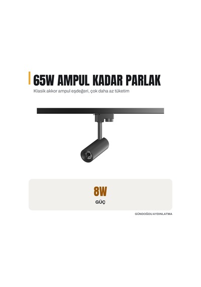 Goya 8w Samsung Ledli Ray Spot Mağaza Aydınlatma Armatürü - Gy-3660 Diğer