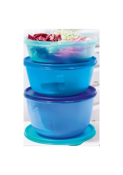 Buzdolabı Saklama Kabı 3lü Set Mucize Şeker Set Mavi