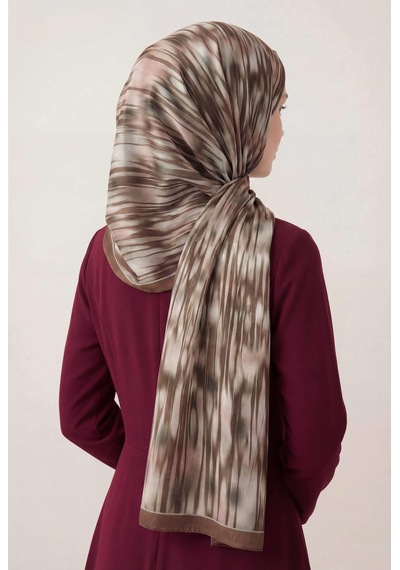 Silk Home Su Yolu Desen Sütlü Kahve 75x195 Soft Şal Çok Renkli