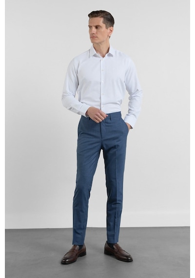 İmza Lacivert-lacivert Yan Cep Kazayağı Desen Slim Fit Esnek Classic Pantolon 1003255174 K.laci - A.laci
