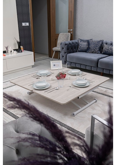 Juppo Üst Tabla Mdf Lizbon Oval Köşe Alt Beyaz Dışa Kıvrım