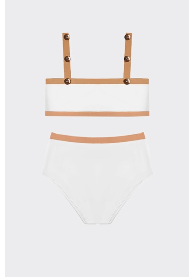 Panço Moeva Kız Çocuk Beyaz Bikini