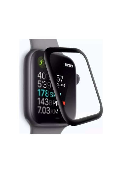 Apple Watch Se 40mm Tam Kaplayan Temperli Cam Full Ekran Koruyucu Siyah