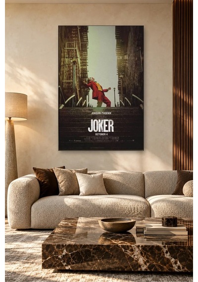 Fida Merdivenlerde Dans Eden Joker Film Afişi Canvas Tablo Çok Renkli