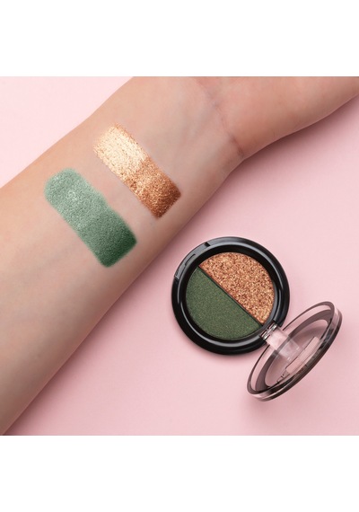 Aden Eyeshadow Shine Duos - Işıltılı Göz Farı İkilisi Gold Green Altın Yeşil 0