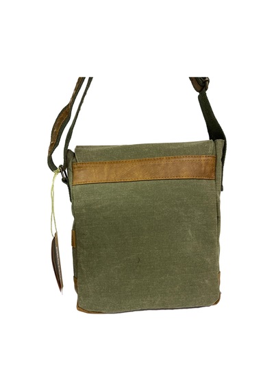 Old Cotton Cargo Kaliteli Su Geçirmez Kanvas Postacı Çantası Western Bag 25 Cm X 30 Cm Haki - Camel