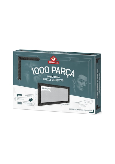 Art Puzzle Siyah 1000 Parça Panorama Demonte Puzzle Çerçevesi