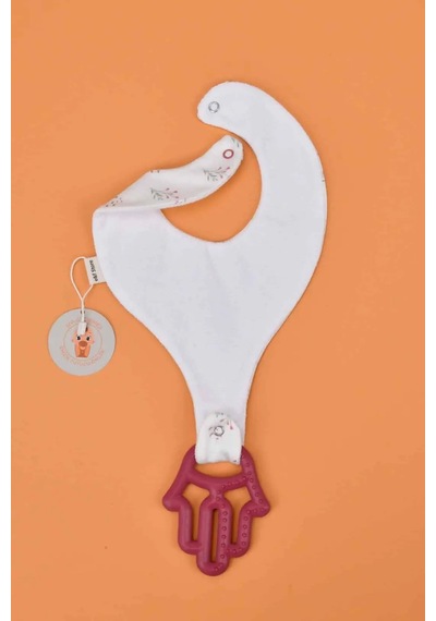 E&f Store Kız Bebek Sıvı Geçirmez Emzik Tutucu Mama Önlüğü Seti Çok Renkli