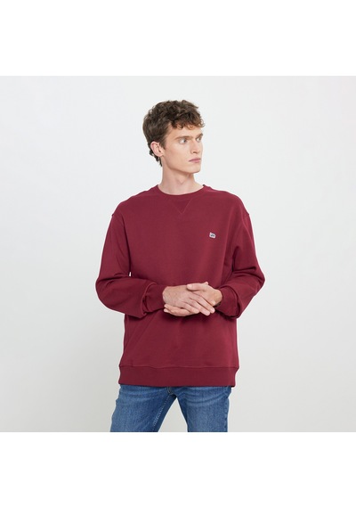 Lee Erkek Bordo Yuvarlak Yaka Sweatshirt Bordo