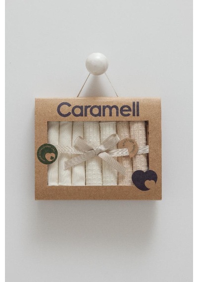 Caramell Pamuk Soft Colour Mendil Crml.mnd1597 Ekru
