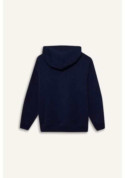 Defacto Relax Fit Kapüşonlu Basic Düz Kalın Sweatshirt D9935ax25wnnv251 Lacivert