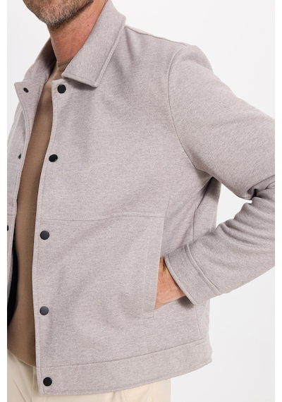 Tudors Erkek Slim Fit Dar Kesim Çift Cepli Çıtçıt Kapamalı Taş Mont-46278