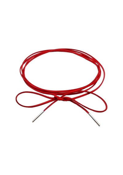 Kırmızı Renk Kadın Süet Bağcıklı Choker Kolye Renkli
