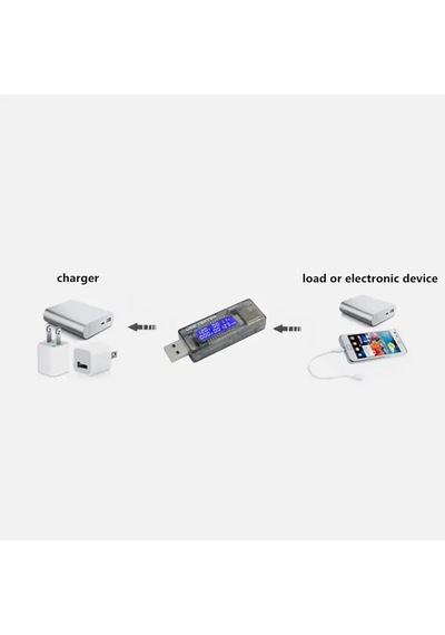 Kws-v20 Led Ekranlı Usb Voltmetre Ampermetre Usb Şarj Ve Kapasite Cihazı